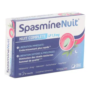 Comprimés Mélatonine Valériane Passiflore SpasmineNuit complète