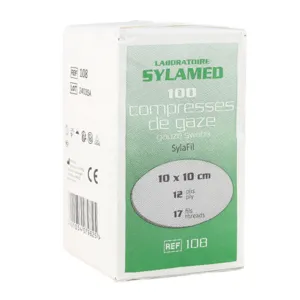 SylaFil Compresses gaze non stériles 10x10 cm