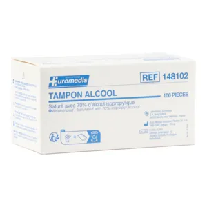 Euromédis Tampon imprégné alcool 70%