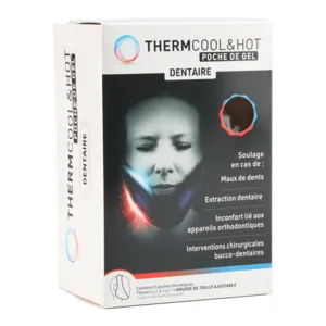 Poche de gel chaud et froid ThermCool pour douleurs dentaires