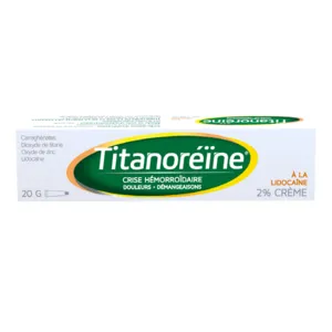 Titanoréïne lidocaïne crème rectale pour hémorroïdes