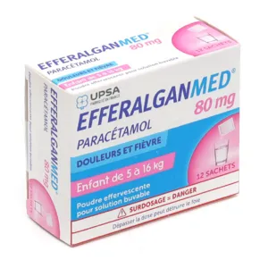 Sachet Efferalgan 80 mg poudre