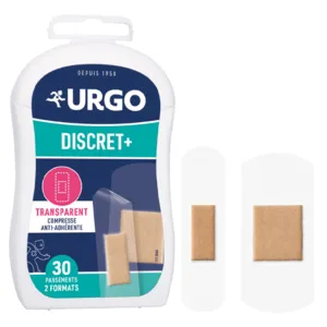 Discret + Urgo Pansement transparent compresse anti-adhérente