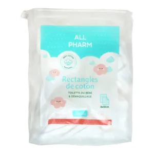 Rectangles de coton All Pharm 8x10 cm