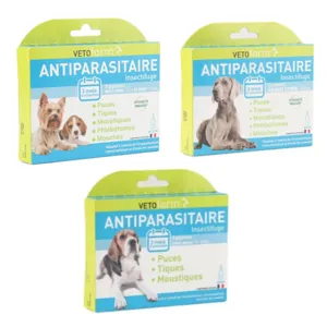 Antiparasitaire Vetoform anti puces chien en pipette