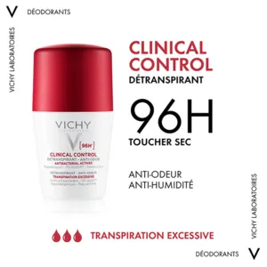 Roll-on détranspirant 96 h Vichy Clinical Control