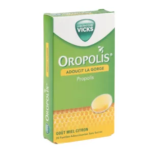 Oropolis pastilles miel citron pour mal de gorge