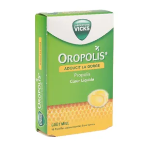 Pastilles Oropolis Coeur liquide gout Miel