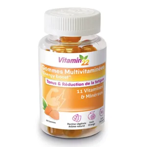 Gummies multivitaminées Energy boost Vitamin'22