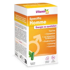 Gélules Vitamin'22 Specific homme Action fortifiante