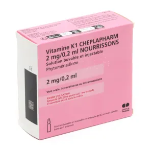 Vitamine K bébé ampoule 2 mg