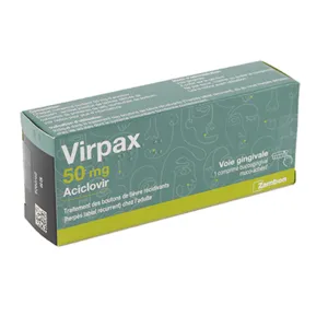 Virpax 50 mg aciclovir comprimé buccogingival