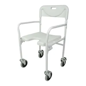 Chaise de douche Tobago pliable Identités à roulettes