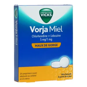 Vicks Vorja maux de gorge comprimés à sucer