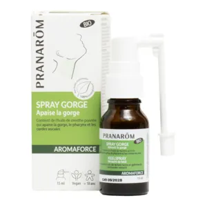 Pranarom Aromaforce Spray pour la gorge Bio