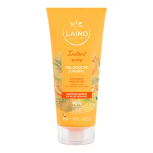 Gel douche hydratant surgras Laino à l'aloe vera bio senteur Abricot