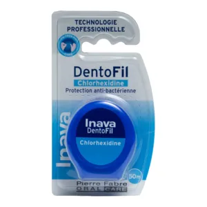 Inava Fil dentaire ciré Chlorhexidine DentoFil