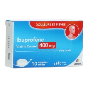 Capsules molles d'ibuprofène 400 mg