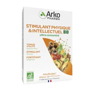 Arkofluides ampoules stimulant anti fatigue