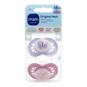 MAM sucette Nuit Original silicone anatomique +18 mois