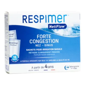 Sachets pour irrigation nasale Respimer Netiflow