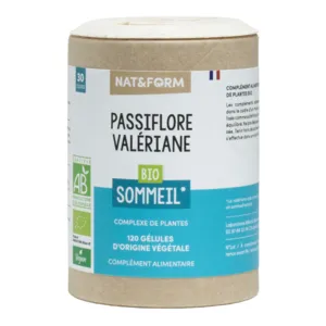 Nat & Form Sommeil bio gélules Passiflore et Valériane