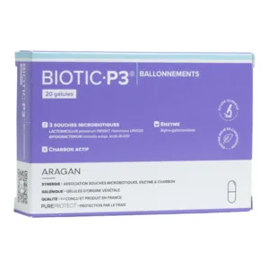 Gélules Ballonnements Biotic P3 Aragan