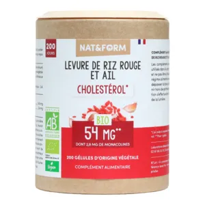 Nat et Form Ail et levure de riz rouge bio