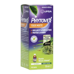 UPSA Sirop Toux mixte sans sucre Phytovex