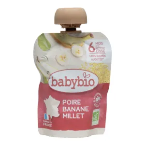 Babybio Gourdes Poire Banane Millet bio