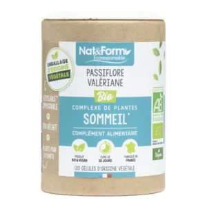 Nat & Form Sommeil bio gélules Passiflore et Valériane