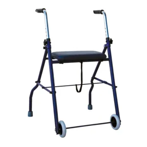 Deambulateur pliable 2 roues avec siège